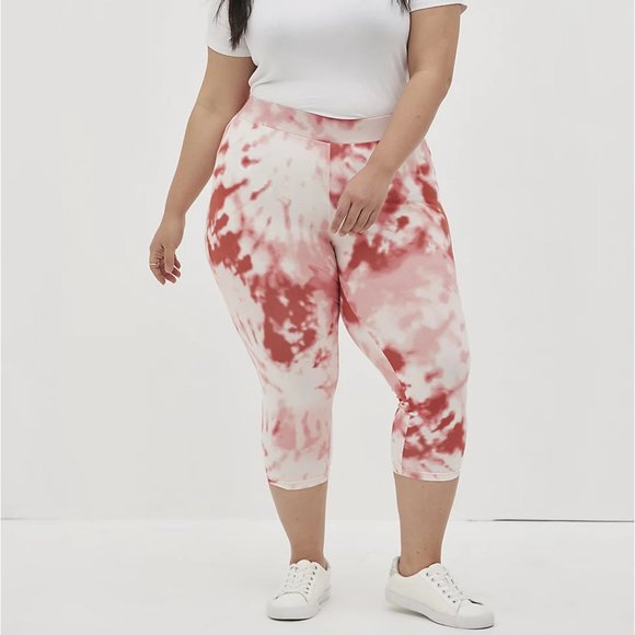 ❤️NWT VINTAGE TORRID TIE DYE CROP CAPRI SIGNATURE WAIST PREMIUM LEGGING - Picture 2 of 9
